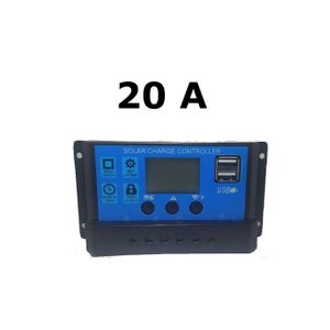 régulateur de charge PWM 20A régulateur de charge énergie solaire 12v 24V