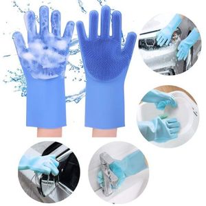 Gants d'épurateur en Silicone, gants de lavage de vaisselle magiques, gants  d'épurateur de brosse de nettoyage pour cuisine, salle de bain, voiture