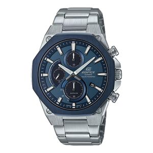 Casio Edifice collection - Solaire extra-plat et sa lunette octogonale fond bleu - Verre saphir - EFS-S570DB-2A 
