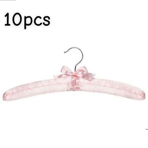 10 Cintres Rembourrés en Satin Blanc pour Vêtements et Manteaux .