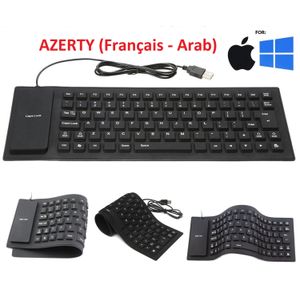 Usb Mini clavier slim pour pc bureau et portable bilingue Arabe/Français à  prix pas cher