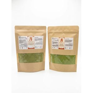 SWANELIA COSMETICS Pack Ayurvédique Swanelia - Poudre Indigo 250g et Poudre de Moringa 250g Coloration et Nutrition