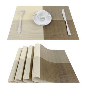 6 Pcs Sets de Table Anti-Glissant en PVC Napperon Lavables