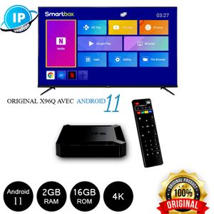 Android TV Box X96Q TV Box Android TV 4K 2GB 16GB décodeur TV Box Android  10.0 Allwinner H313 Quad Core X96q Smart TV Box WiFi 2.4G boitier Android TV  : : High-Tech