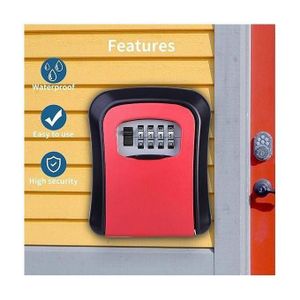 Boite à Clé Sécurisée Exterieur Code à 4 Chiffres à clés Murale de Grande capacité