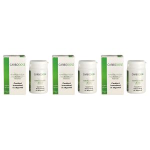 Lot de 3 - Charbon Végétal Actif Fenouil - Confort Intestinal et Digestif - 30 Gélules
