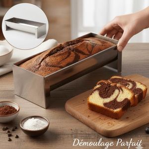 Moule à cake et pain de mie en inox pour cuisson uniforme et pratique