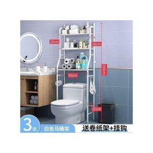 Étagère de salle de bain, rangement WC et machine à laver