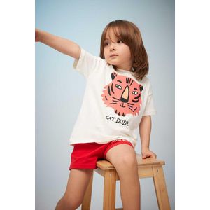 Defacto Bébé Garçon Régulière Manches Courtes T-Shirt - Z5549A2 - Beige