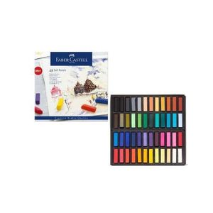 Faber castell Boite 48 Demi Pastel Soft Tendre,Douce,Couleurs brillantes,Forte pigmentation