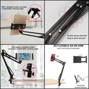 Support Flexible Professionnel Pour Tablette et Smartphone Avec Fixation Forte