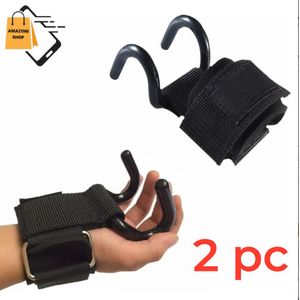 2 Crochet Musculation, Crochet de Levage en Acier avec Grip Antidérapant Bandage de Poignet pour Fitness,Crossfit, Haltérophilie