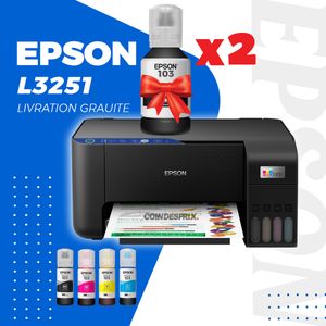 IMPRIMANTE EPSON ECOTANK L6490 A4 à réservoir À RÉSERVOIRS RECHARGEABLES  (C11CJ88404)