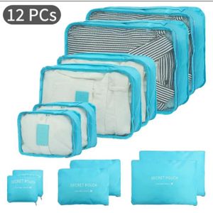 Ensemble de 12 sacs de rangement de voyage adaptés à l'organisation des bagages