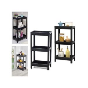 Etagère de rangemenet 3 Niveaux, Organisateur en plastique Durable et robuste Salle de Bain, Cuisine