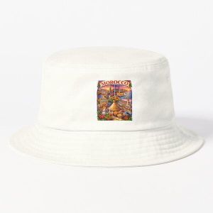 Morocco Travel Sticker Colorful Moroccan Culture Design Chapeaux Bob   avec design unique   