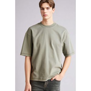 Defacto تيشيرت نص كم أوفر سايز برقبة مستديرة