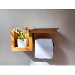 Porte-papier toilette en bois naturel – Élégant et durable