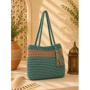 Sac Cabas Femme en Crochet Fait Main – Grand Sac Élégant et Résistant