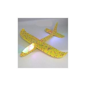 48Cm Jaune LED H Throw Planeur Volant Mousse Avion