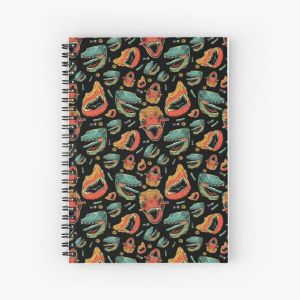 Dinosaurs Head Pattern Spiral Notebook Bloc note