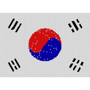 South korean flag  Poster Chambre Haute Qualité