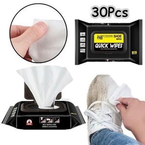 مجموعة من 30 مناديل قابلة لإعادة الاستخدام لتنظيف الأحذية – مناديل سريعة احترافية للأحذية الرياضية، الأحذية البيضاء، الجلد والنسيج – مقاومة للبقع، مقاومة للأوساخ، تنظيف فوري واستعادة البياض