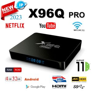 TV Box X96Q Android 11 4K 2/16GB RAM/ ROM USB 3.0 Wifi 2.4 avec un