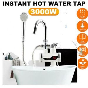 Mini chauffe-eau électrique instantané douche sans réservoir système d'eau  chaude cuisine rouge