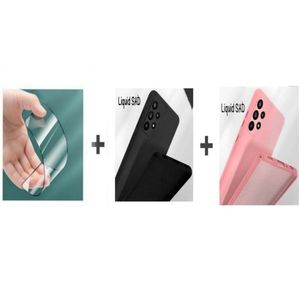 Case Pack : 2 pochette pour Samsung A53 souple silicone Noir et Rose + ciramik