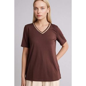 Defacto T-shirt à col V et manches courtes Coupe régulière