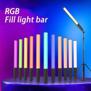Bâton de lumière RGB Rechargeable lampe LED colorée de fête Flash à main éclairage de photographie vidéo Batterie Amovible