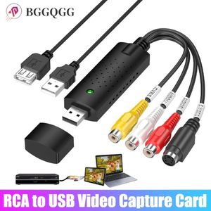 Carte de Capture vidéo RCA vers USB, convertisseur Audio USB 2.0 vers RCA, adaptateur de Capture vidéo pour PC, lecteur de bande TV, caméscope DVD VHS