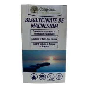 Complemax Bisglycinate de Magnésium - Détente et Bien-être Mental - Réduction Fatigue et Stress - 60 Gélules