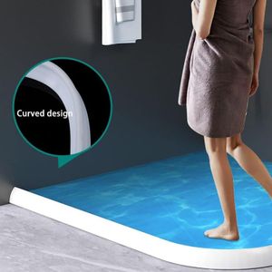 Barrière étanche pour salle de bain, bande d'étanchéité auto-adhésive en silicone avec ruban de calfeutrage, bande de blocage d'eau de cuisine, bande d'arrêt d'eau au sol ( Color : White , Size : 190c