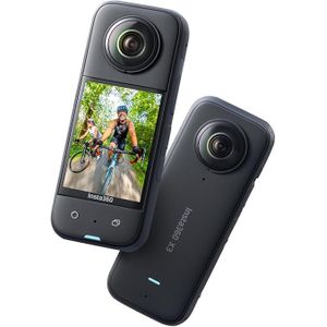 INSTA Caméra Insta360° X3 Sport Étanche IPX8 – Double Objectif UHD avec Écran Tactile