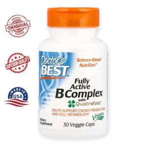 Doctor's BEST B Complex with Quatrefolic ( Complexe de vitamine B ) 30 Veggie Caps