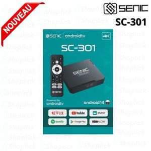  Android 14 SENIC SC-301 – Lecteur Multimédia 4K – 12 mois offert
