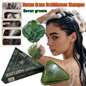 Barre de Shampooing aux Extraits de Plantes Feuille d'Arborvitae et Herbe d'Usmal, Nettoyage, Contrôle du Sébum, Barre de Shampooing Épaississante pour Cheveux