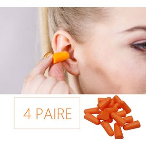 Bouchons d'oreille réutilisables en silicone, HTAIGUO 10 paires de bouchons  d'oreille étanches à réduction de bruit pour dormir, nager, champ de tir,  motos, travail, SNR 32db Bouchons d'oreille pour adultes et enfants 