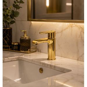 mitigeur lavabo vasque à poser pour salle de bain, design européen cascade pour salle de bain doré 