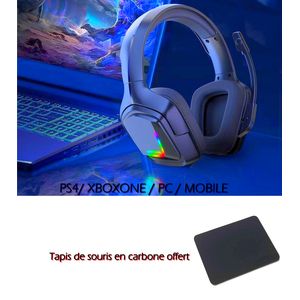 Onikuma K20 Casque Gaming Pro RGB Pour PS4 / XBOX ONE / PC + Tapis en carbone offert