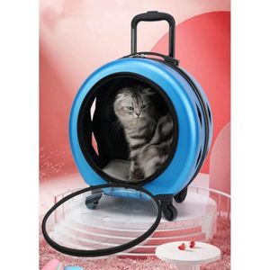 Valise de Voyage pour Animaux de Compagnie, Valise à roulettes pour Animaux de Compagnie, Sac de Voyage Portable pour Chat, Sac à Dos de Transport Transparent de Grande capacité pour Chat