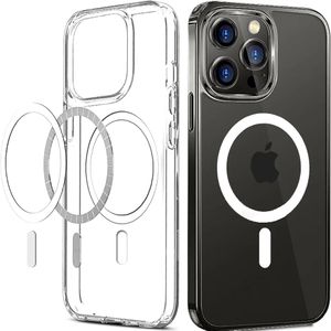 Case Coque magnétique pour iPhone 13 pro max compatible MagSafe avec dos translucide mat, design fin et minimaliste, protection contre les chocs