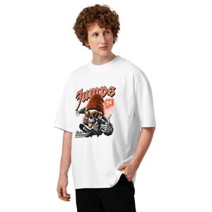 ECHO "Jumps" Skate Graphic T-Shirt – Premium White Oversized