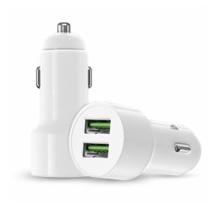 Ip Gold Chargeur Voiture Double Port USB  Charge Rapide 20W  3.1A Compatible 12V/24V