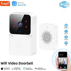 1080P HD sans fil sonnette avec caméra Smart vidéo sonnette Wifi étanche  Vision nocturne porte téléphone moniteur maison sécurité caméra, ✓  Meilleur prix au Maroc et ailleurs