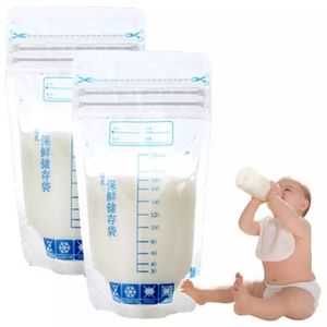 Nuliie 50 Pièces Sacs de Lait Maternel 250ml Sac de Stockage de Lait  Maternel Sans BPA