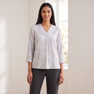 Marwa Blouse À Manches 3/4 Ivoire - BL2272-M-H26