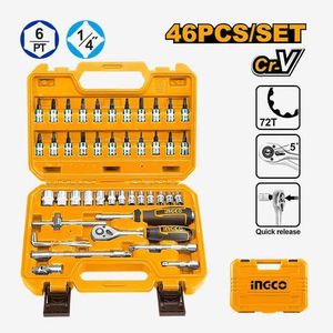 Ingco Malette douilles 1/4" 46pièces